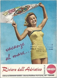 Riviera dell'Adriatico - Vacanze al mare...1963 Alberghi Pensioni Cagli Torino - Imagen 1 de 4