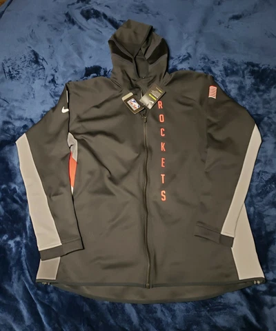 HOUSTON ROCKETS NIKE SHOWTIME Hoodie Jacket NBA Therma Flex On Court Mens XXLT Cover