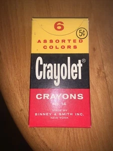 Vintage Crayolet #14 Original 6 Crayons - Unused, Made in USA - Picture 1 of 8