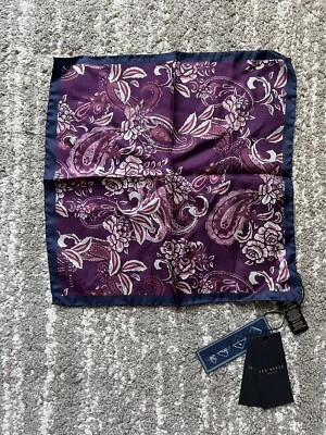 ted baler “horam” rosa seda rosa bolsillo cuadrado con patrón floral Foto 1 de 2