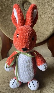 Soft Plush Crochet Handmade Bunny Rabbit 10” Child Safe Great Gift For Easter - Picture 1 of 6