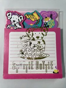 Blocco note memo vintage 1995 Sanrio Spottie Dottie & Sassy fustellato - Foto 1 di 8