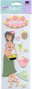 Vintage Touch of Jolee's HAWAII Hula Theme 3-D Stickers 64423 FAST FREE ship! - Picture 1 of 1