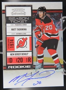 Matt Taormina - 2010-11 Playoff Contenders Auto #147 RC - New Jersey Devils - Picture 1 of 2
