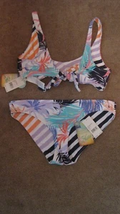 Hobie Women's XL Bikini Swimsuit Top & Bottom Reversible NWT - Picture 1 of 7