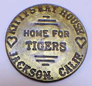 Kitty'S Kat House Jackson California Tigers Brothel Token Good All Night - Picture 1 of 2