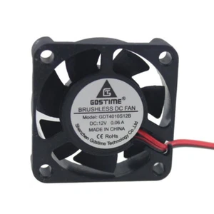 12V 40mm 4010S DC Brushless 2-pin 40x40x10mm CPU / Laser / Printer Cooling Fan - Picture 1 of 6