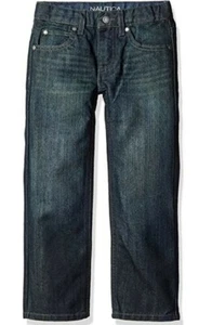 NWT Boys Nautica 5 Pocket Straight Fit Jeans Dark Indigo Size 12 - Picture 1 of 2
