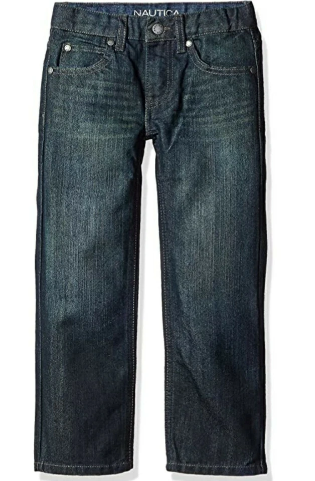 Boys Nautica 5 Pocket Straight Fit Jeans Dark Indigo Size 12