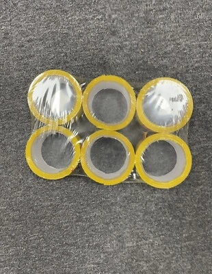 PACKAGING PRODUCTS ONLINE 6 x YELLOW Coloured Packing Tape Rolls Packaging Parcel Adhesive Sticky Tapes