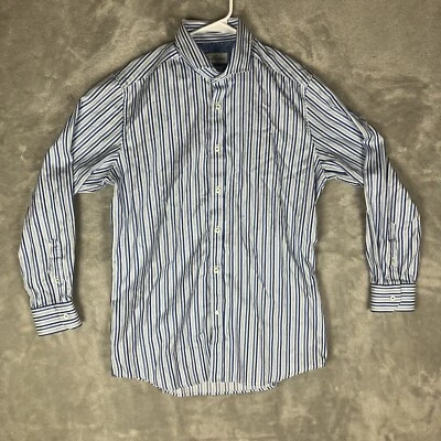 Robert Graham Dress Shirt Mens 42/16.5 Blue Striped Long Sleeve Tailored Preppy - Изображение 1 из 4