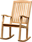 Wooden Arie Patio Porch Rocking Chair For Outdoor, Single Item/natural Teak