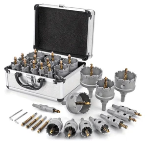 16pcs Metal Hole Saw Kit Carbide Cutter 5/8" to 2-1/4" Dia for Cutting - Picture 1 of 8