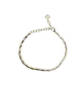 Kendra Scott W1301 Gold Plated Cubic Zirconia Juliette Delicate Chain Bracelet - Picture 1 of 3