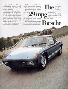1973 Porsche: 29 Mpg Having Your Cake and Eating It Too Vintage Print Ad - Picture 1 of 1
