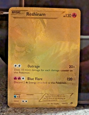 Reshiram (114 Full Art Secret Rare) 114/113 Legendary Treasures Holo - Image 1 of 2