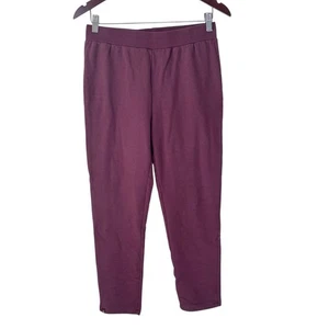 Barefoot Dreams CozyChic Lite Straight Leg Pant Maroon Size Small A656328 Fleece - Picture 1 of 6