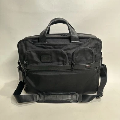 Tumi Alpha 2 Compact Large Screen Briefcase Laptop Bag Nylon Black 26114D2 - Image 1 of 4
