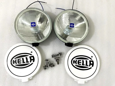 Pair Hella Comet 500 Driving Lamp White Spot Light With Cover Universal |Fit For - Image 1 of 4