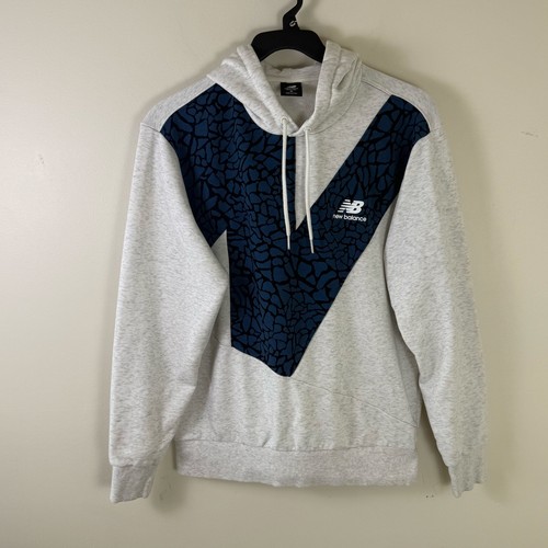 OFF WHITE Felpa con cappuccio New Balance uomo NB Athletics Energy bianco sporco con blu taglia media