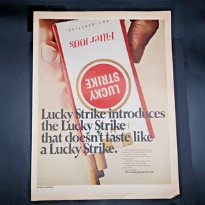 Lucky Strike Cigarette Magazine Advertisement 1967 Tobacciana Vintage - Picture 1 of 4
