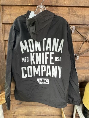 Chaqueta rompevientos/lluvia Montana Knife Company grande con capucha Foto 1 de 4