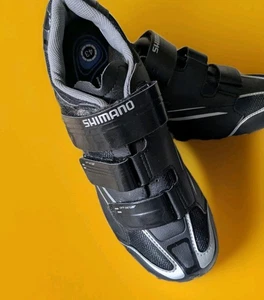 Shimano RO78 Road Cycling Shoes Size 43 EU (UK 9) + SPD-SL Cleats Black/Silver - Picture 1 of 19
