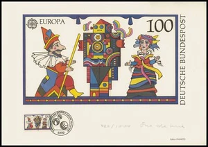 EDICIÓN ARTE 1989 ALEMANIA 1418 EUROPA CEPT TEATRO DE TÍTERES - Ltd. 1.000!! - Imagen 1 de 3