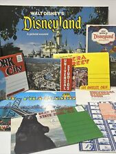 Vintage California Universal Disneyland Pictorial Souvenir Guide Map Postcards