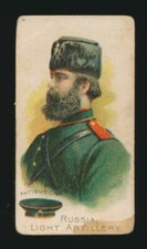 1900 E1 Breisch-Williams Co ARMY CARDS (CARAMELS) -Russia, Light Artillery