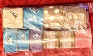 B#118 Lot of 10 Spools, Burlap Ribbon - Picture 1 of 1