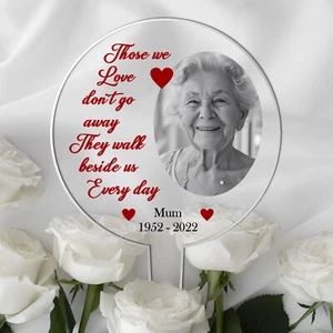 Personalised Photo Bereavement Memorial Grave Memory Plaque Acrylic Garden Sign - Picture 1 of 16