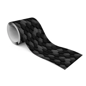Muralo Selbstklebende Bordüre Tapetenbordüre schwarze und graue BLÖCKE 3D Effekt - Bild 1 von 4