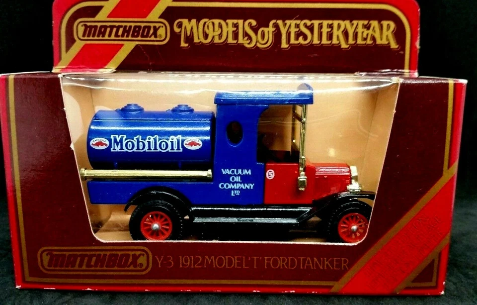 Matchbox Models of Yesteryear Mobil Oil 1912 Ford Model T Tanker Diecast Mb1326