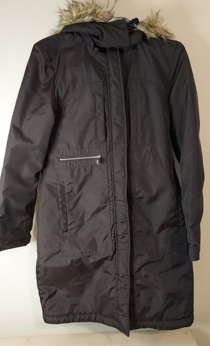 Michael Kors Cappuccio Rimovibile in Ecopelliccia Nero Taglia S Giacca