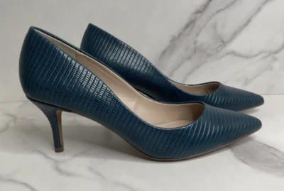 Zapatos de salón CHARLES DAVID Admission verde azulado oscuro estampado de lagarto para mujer 7 M nuevos Foto 1 de 4