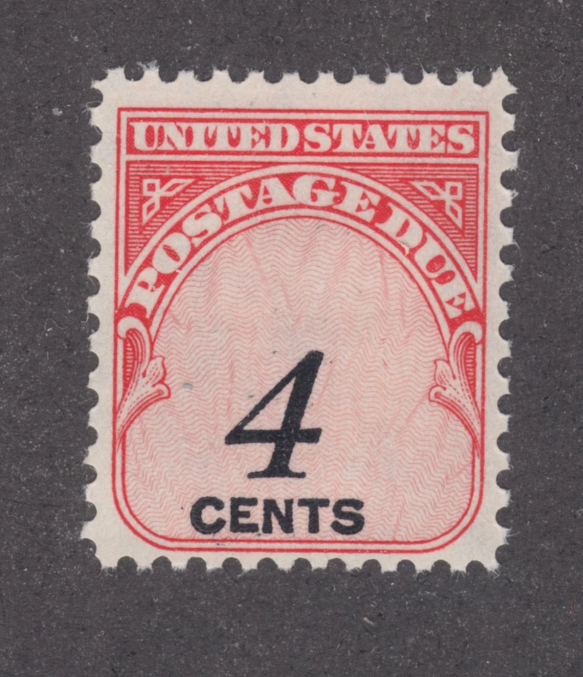 US Sc J92 MNH. 1959 4c Postage Due, Strong shift of value to bottom, VF - Image 1 of 1