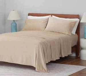 Berkshire Luna Soft 4 Piece Sheet Set Size Full Beige - Picture 1 of 4
