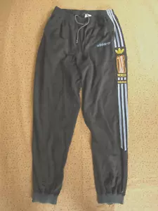 Pantalon Adidas One World 80'S Noir gris Velour Survetement vintage - 192 / XXL - Foto 1 di 5