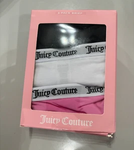 3 Pack Juicy Couture Intimates Women's Tanga Briefs Size XL Pink Black White 14 - Picture 1 of 6