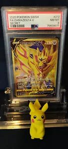 Pokemon TCG: Zamazenta V - bewertet PSA 8 NM - NEUWERTIG 2020 Schwert & Schild #212 KOSTENLOSER VERSAND - Bild 1 von 2