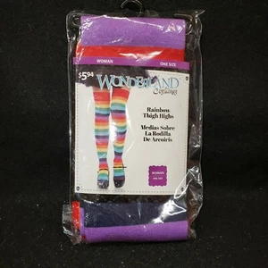Wonderland Costumes RAINBOW THIGH HIGHS Womens One Size - Picture 1 of 6