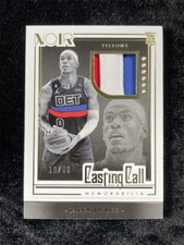 2022-23 Panini Noir Jalen Duren Casting Call Memorabilia Jersey Patch RC 10/49