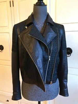 Helmut Lang Lederjacke Nappa Lamm Leder Xs 34 - Bild 1 von 4