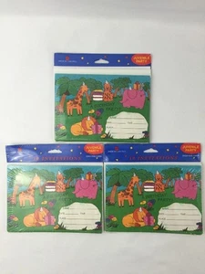 Birthday Party Invitations 30 Count with Envelops Jungle Theme - Picture 1 of 11