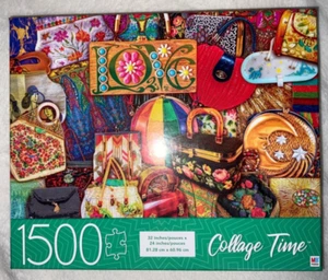 Collage Time Fashion Memories Vintage Handtaschen 1500 Teile Puzzle MB Neu RC4 - Bild 1 von 3