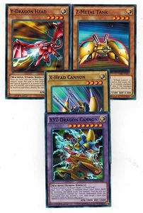 XYZ Rare Fusion Set ( X Head Cannon + Y Dragon + Z Metal Tank)1st Seto Yugioh - Picture 1 of 1