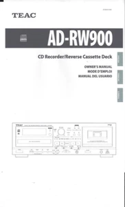 TEAC Bedienungsanleitung user manual owners manual  für AD- RW 900 Copy - Bild 1 von 1