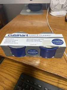 Cuisinart ciotole Ramekin 7 1/2 oz. - Chefs Classic Blu Set di 2 nuovi con scatola - Foto 1 di 7