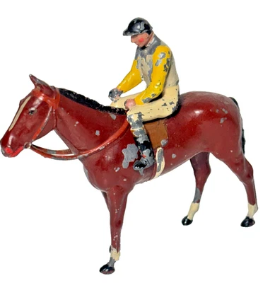 Vintage Pre War Lead Britains Racing Colours Horse and Jockey "Lord Londonderry" - Image 1 of 4